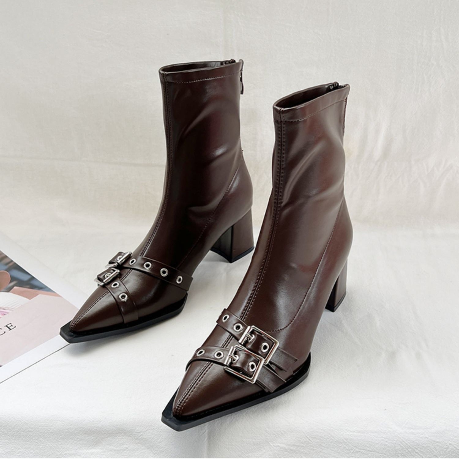 Retro Belt Buckle Stretch British Style Martin Boots
