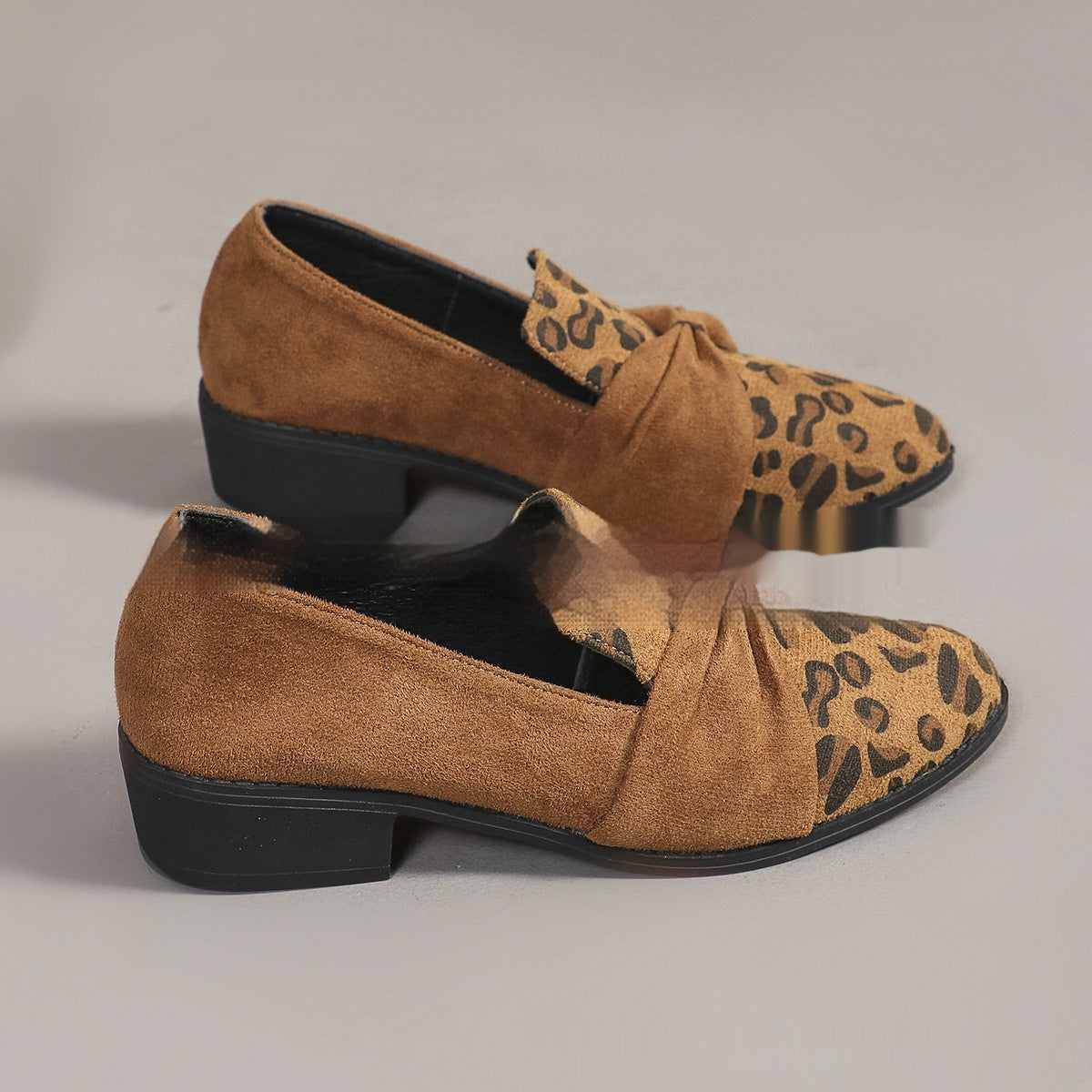 Pointed Toe Chain & Butterfly Embellished Slip-On Flats