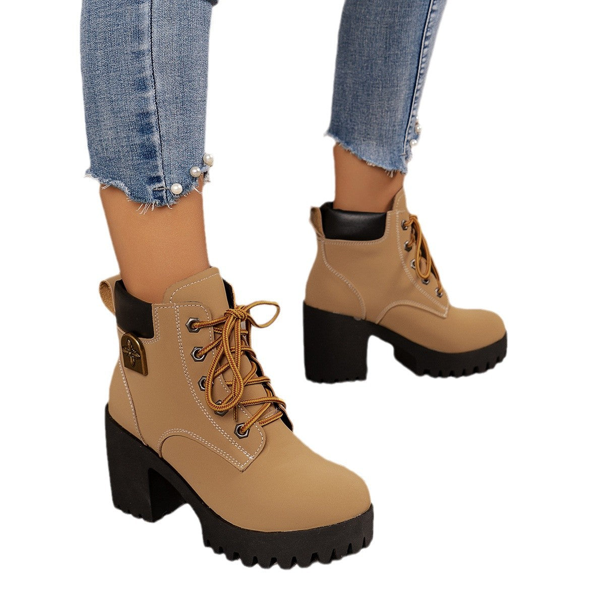 Chunky Heel Thick Bottom Boots
