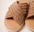 Toe Tassel Cross Strape Slippers