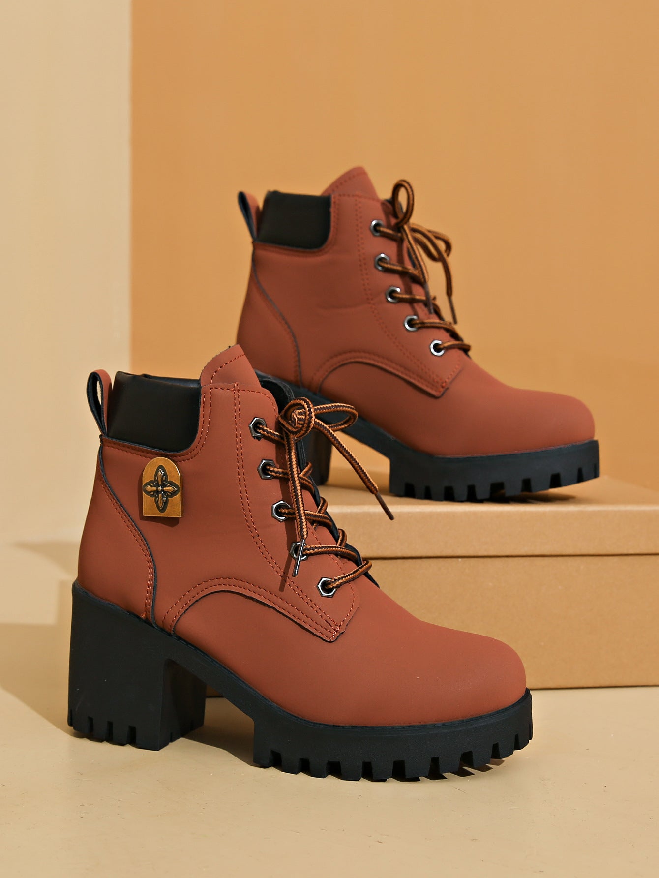 Chunky Heel Thick Bottom Boots