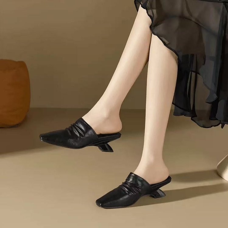 Leather French Style Slippers