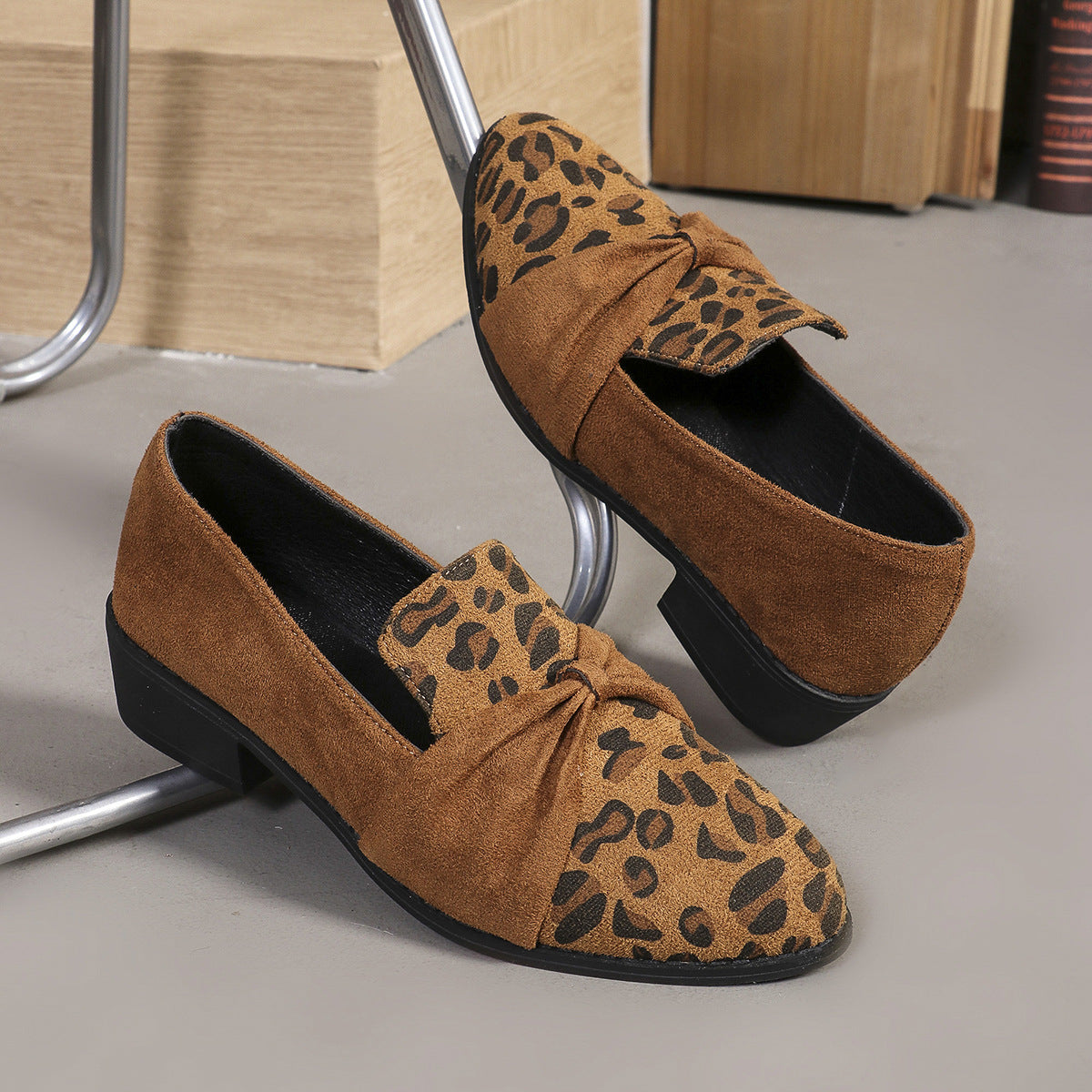 Pointed Toe Chain & Butterfly Embellished Slip-On Flats