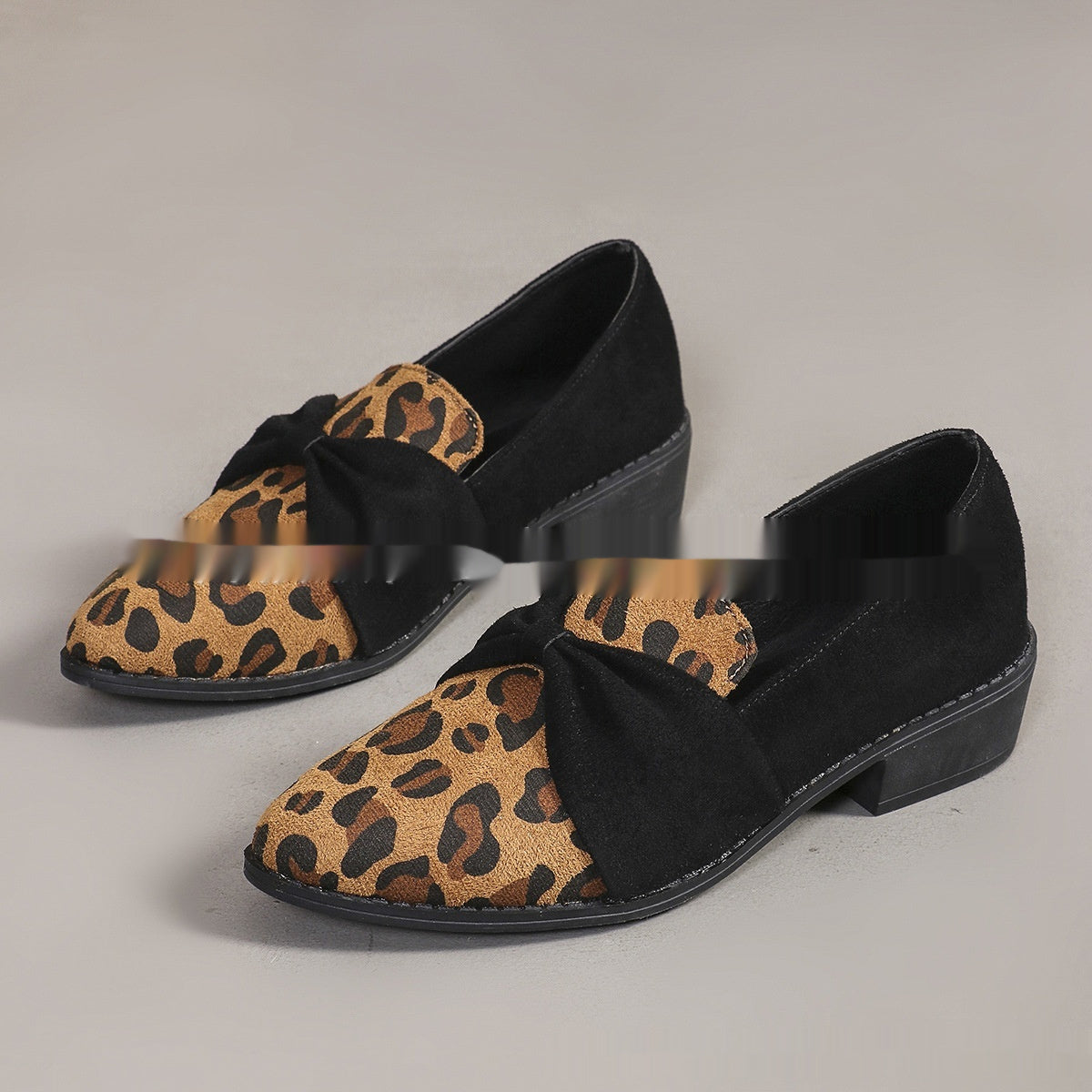 Pointed Toe Chain & Butterfly Embellished Slip-On Flats