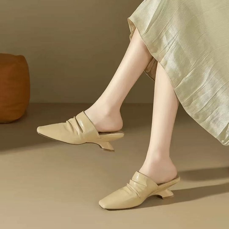 Leather French Style Slippers