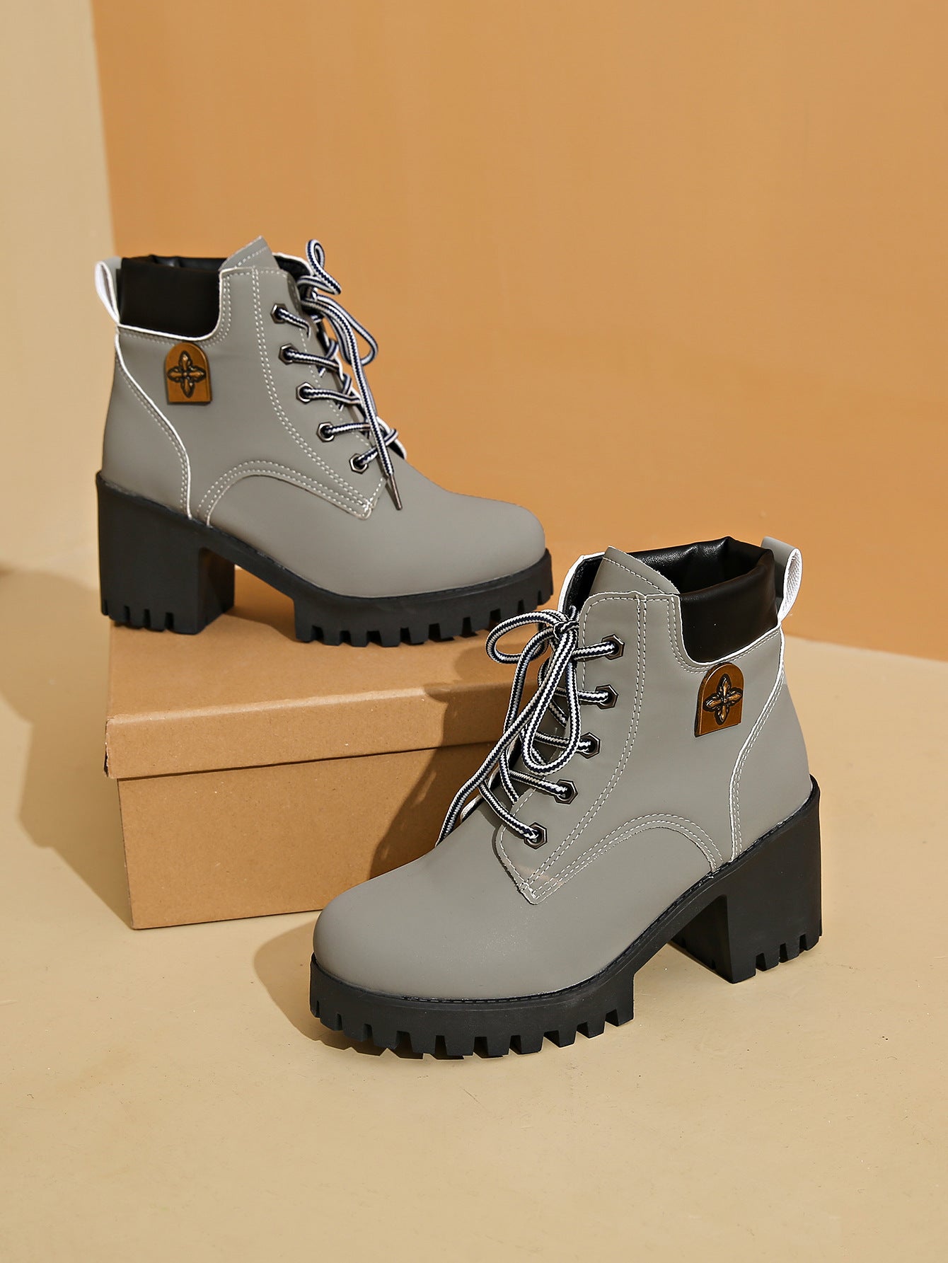 Chunky Heel Thick Bottom Boots