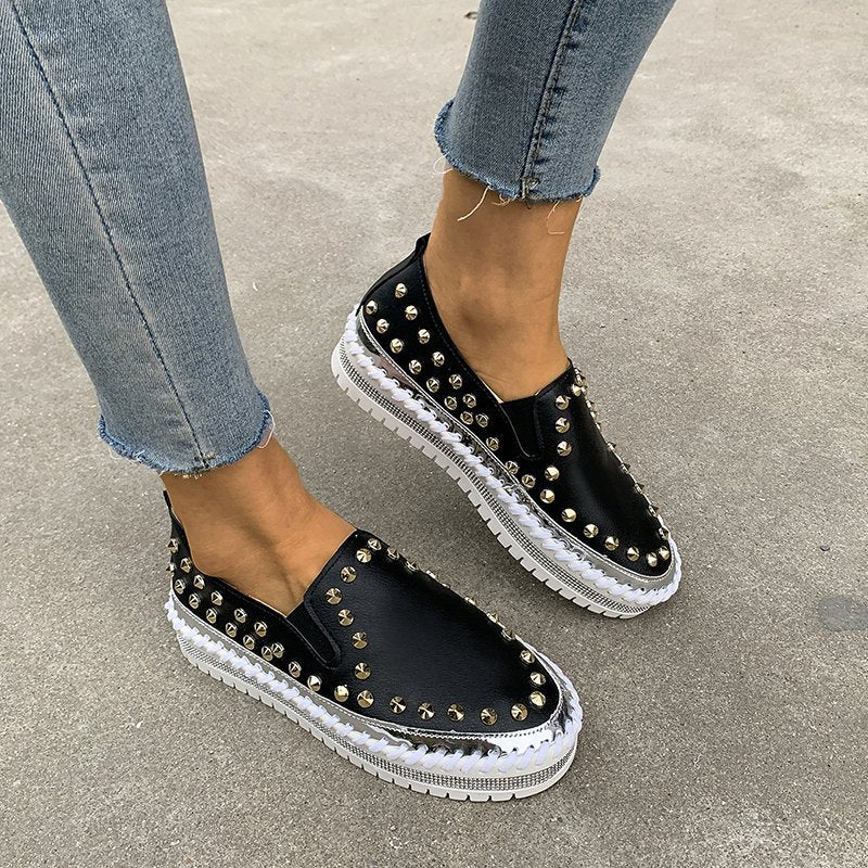 Rivet Flat Sneakers