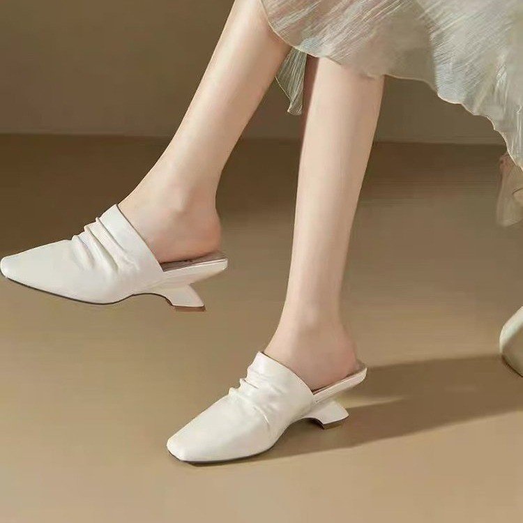 Leather French Style Slippers