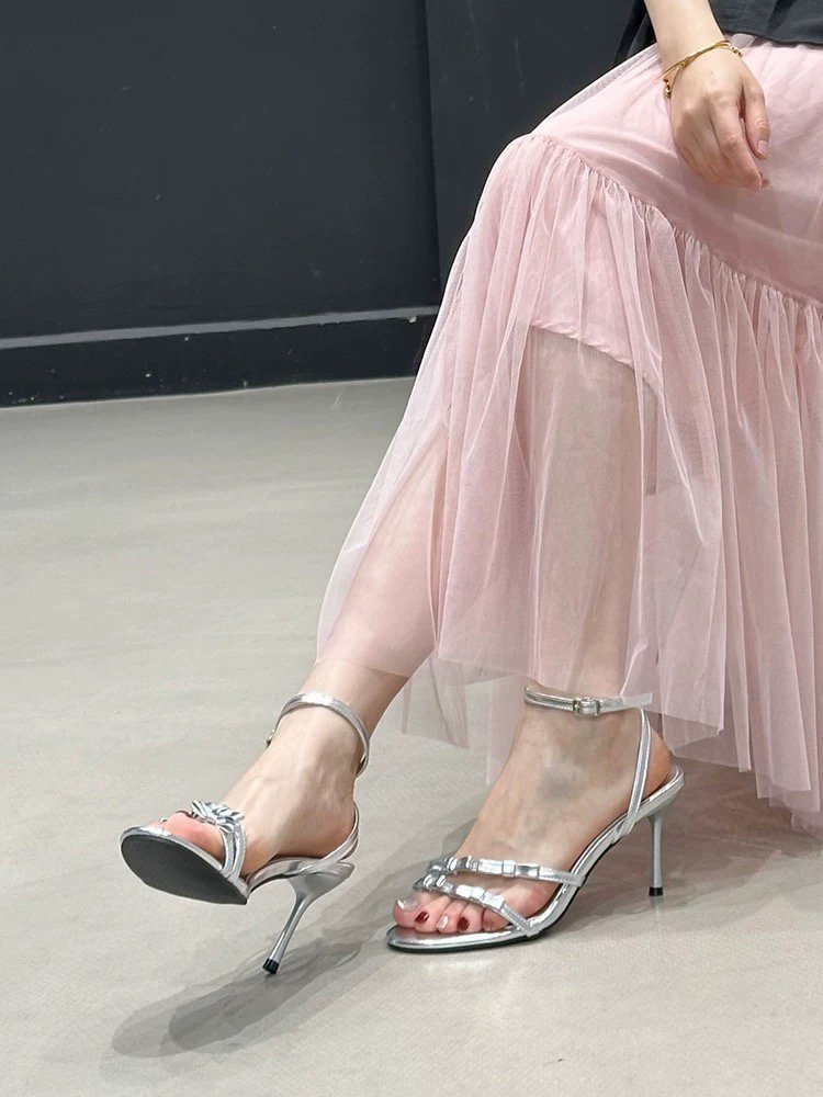 Ankle Strap Sharp Pointed Slender Heel Sandals