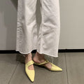 Vintage Style Pointed Toe Single Strap Flats