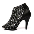 Black Satin High Heels
