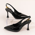 Back-Strap Closed-Toe High Heels