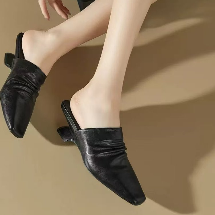 Leather French Style Slippers