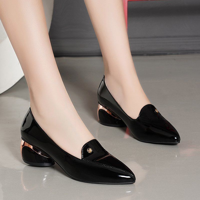 Glossy Soft Leather Flats