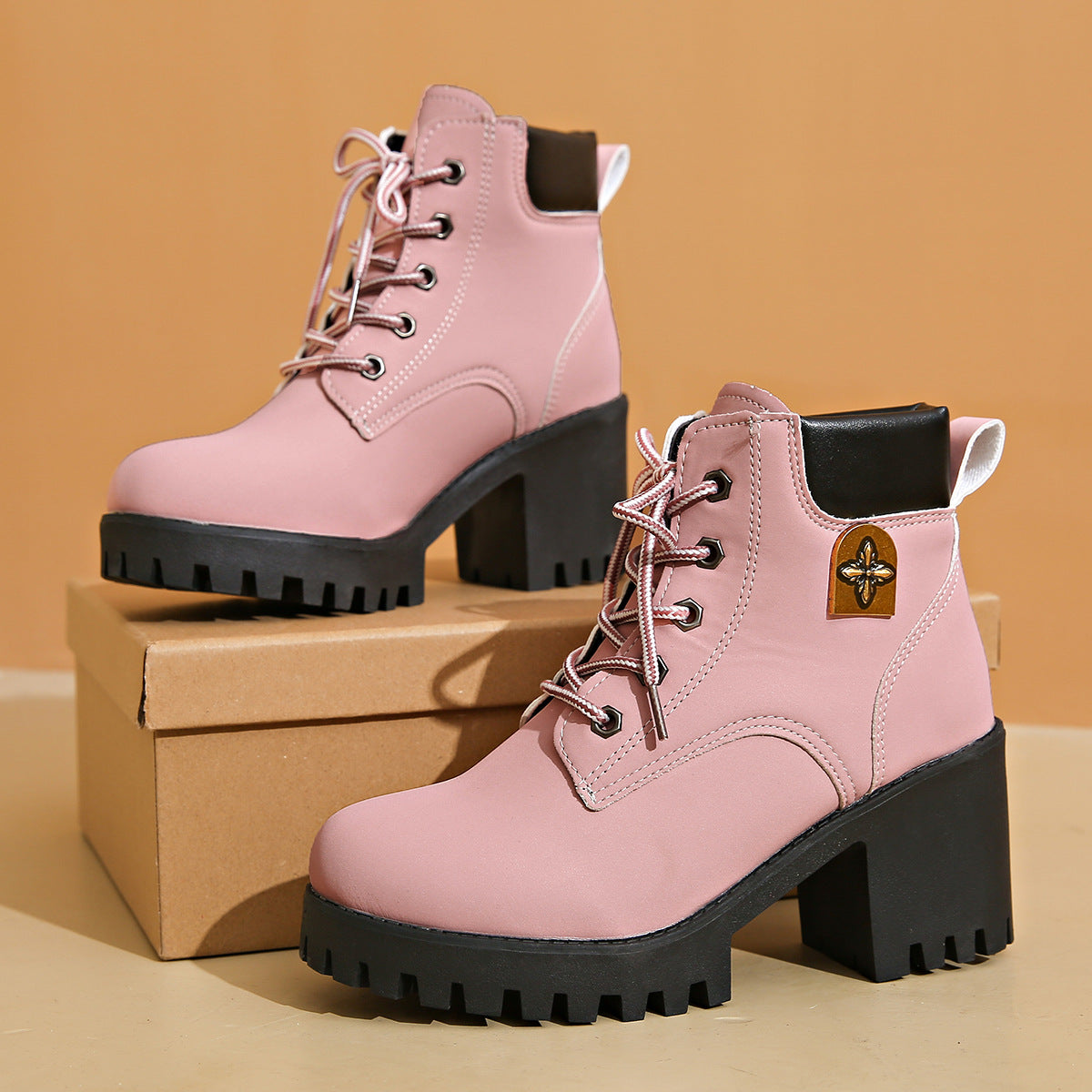 Chunky Heel Thick Bottom Boots