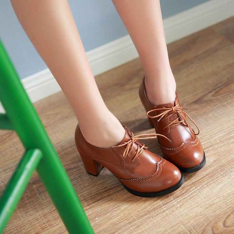 Chunky British-Style Heel Boots