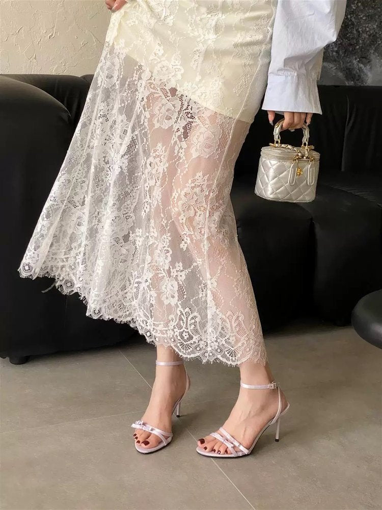 Ankle Strap Sharp Pointed Slender Heel Sandals