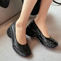 Bold Platform Square-Toe Flats