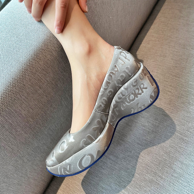 Bold Platform Square-Toe Flats