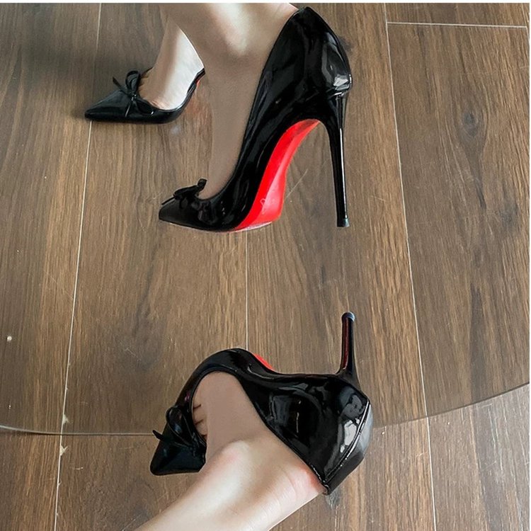Bow-Detail Pointed-Toe Stiletto Heels