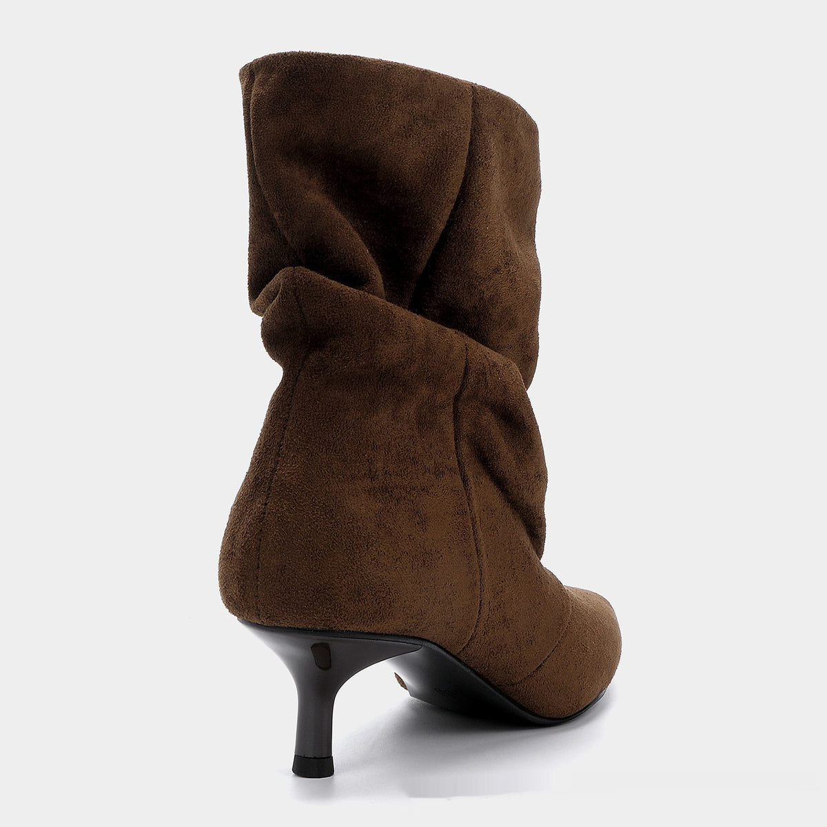 Brown Ambition | Slouch Kitten Heel Ankle Boots