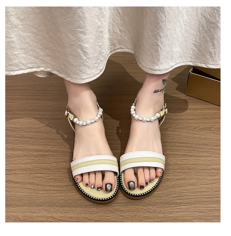 Easy Glow | Rhinestone Flat Sandals