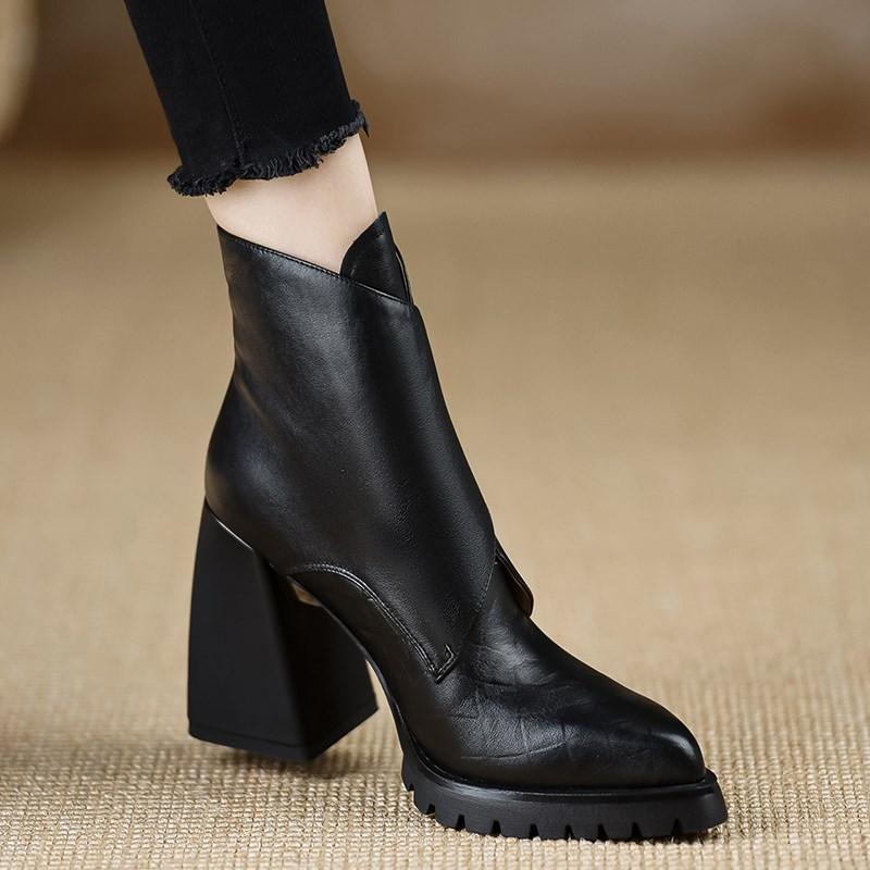 Hard To Handle | Buckle Block Heel Ankle Boots