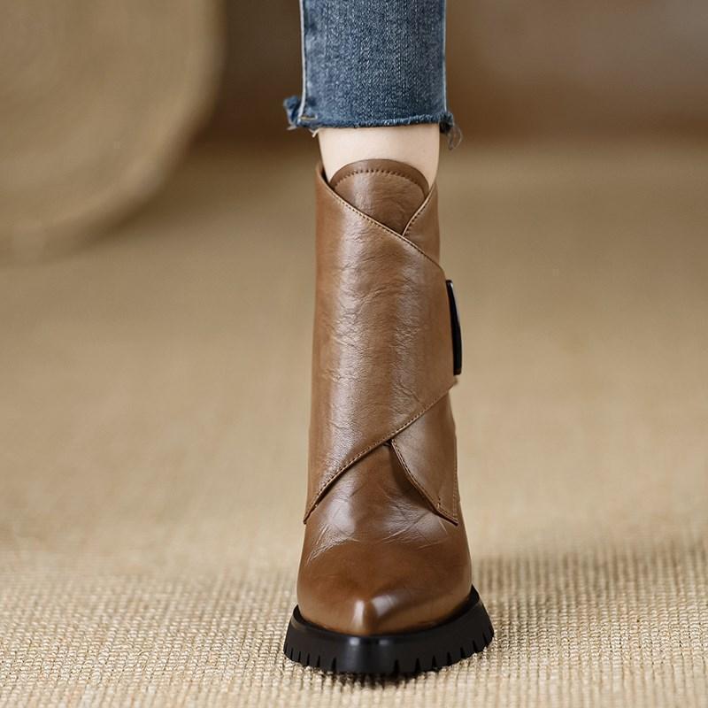 Hard To Handle | Buckle Block Heel Ankle Boots
