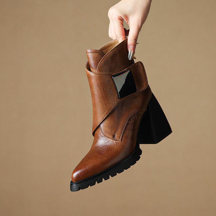 Hard To Handle | Buckle Block Heel Ankle Boots