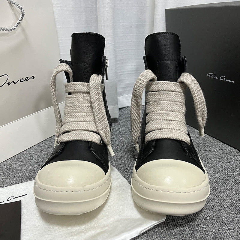 High-Top Leather Sneakers