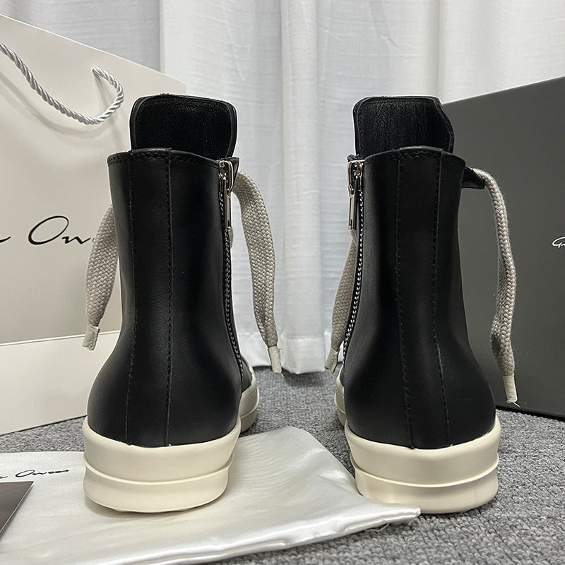 High-Top Leather Sneakers
