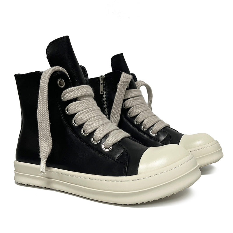 High-Top Leather Sneakers