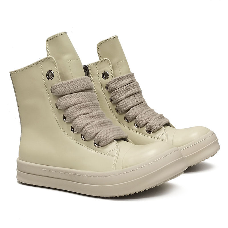 High-Top Leather Sneakers