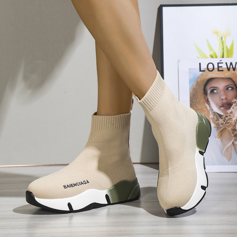 Knit Sock Platform Sneakers