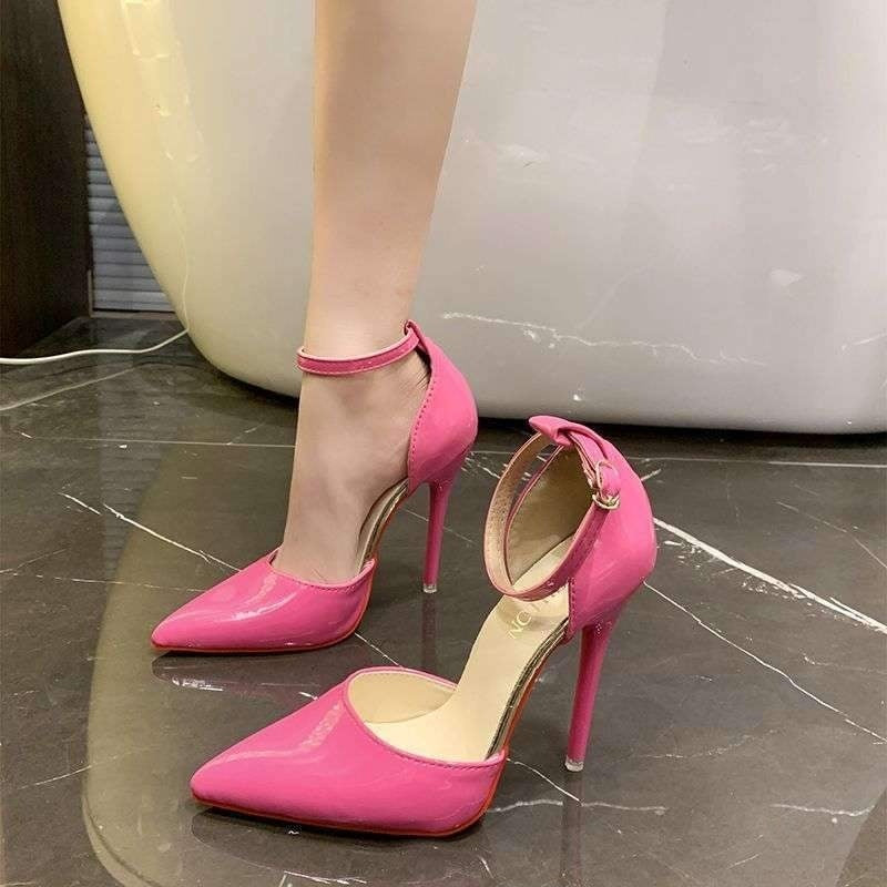 Pointed Toe Single-Strap Stiletto Heels