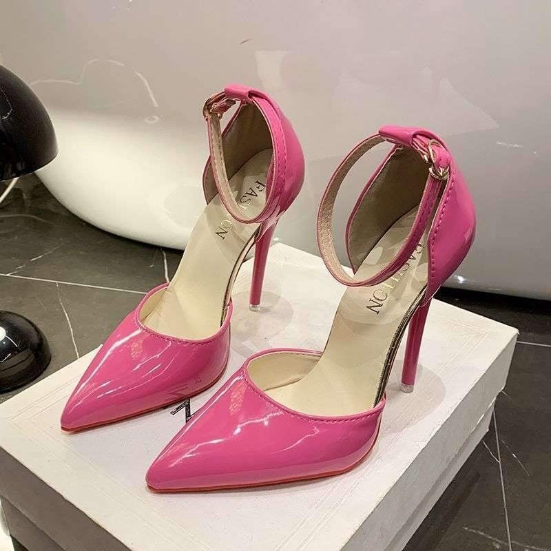 Pointed Toe Single-Strap Stiletto Heels