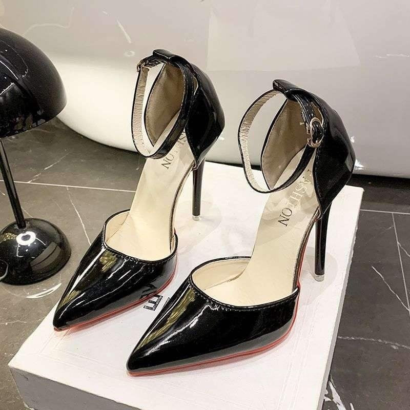 Pointed Toe Single-Strap Stiletto Heels