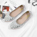 Rhinestone Pointed-Toe Ballerina Flats