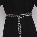 Silver Punk Chain Waist Belt