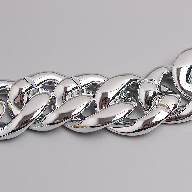 Silver Punk Chain Waist Belt