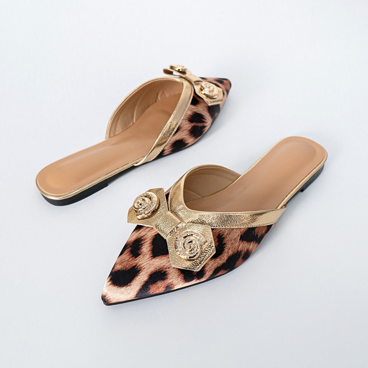 Top Bow Pointed-Toe Slippers