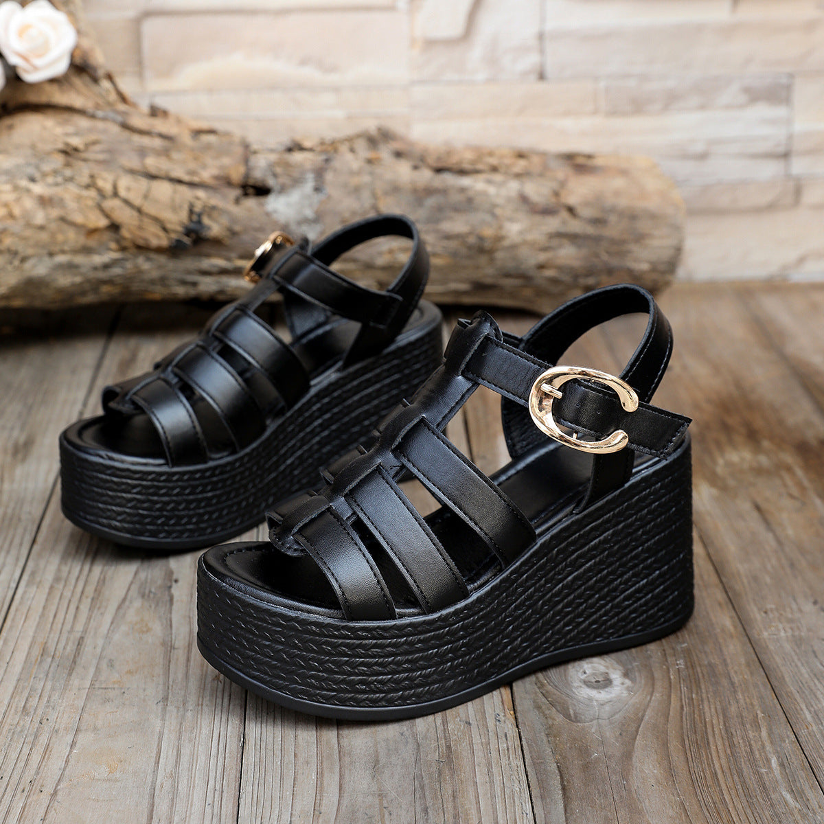 Wedge Thick-Soled Platform Sandals