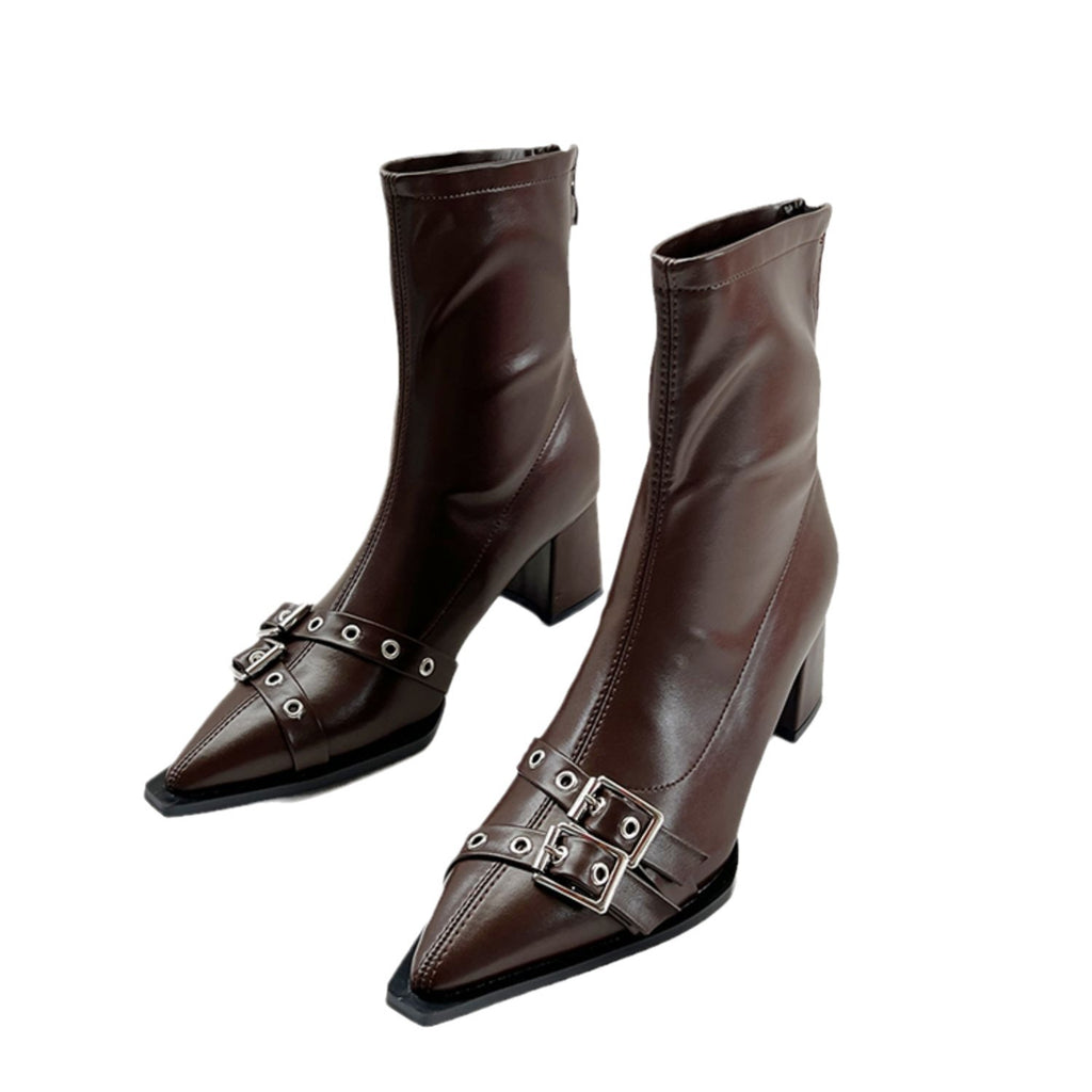 Retro Belt Buckle Stretch British Style Martin Boots