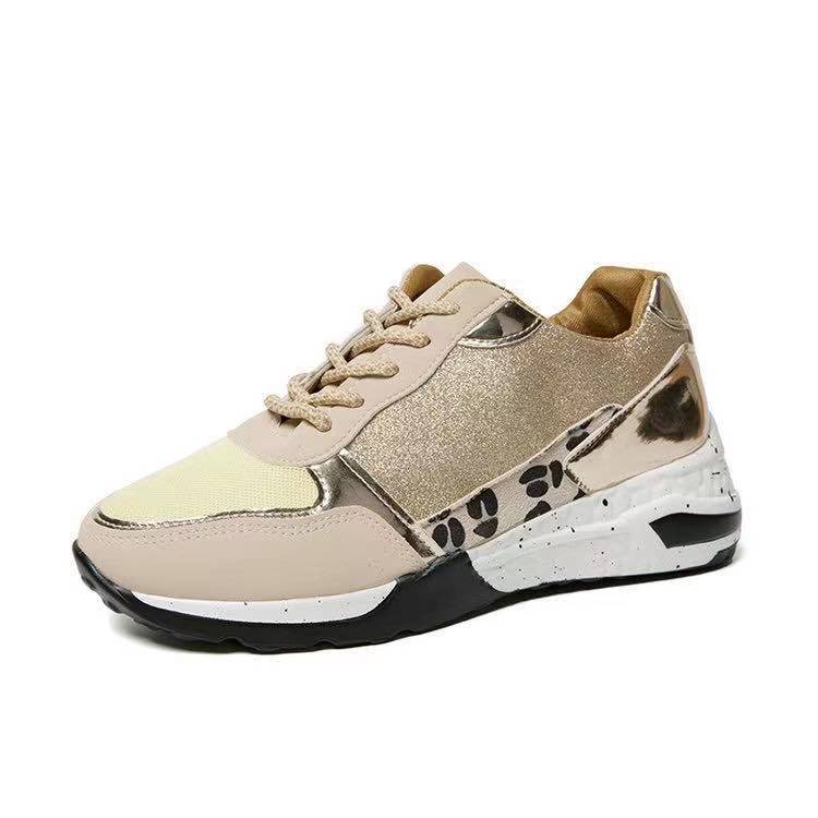 Lace Up Wedge Walking Sneakers