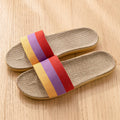 Stripe Linen Slippers