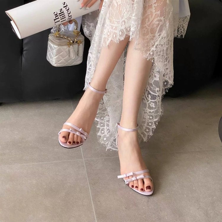 Ankle Strap Sharp Pointed Slender Heel Sandals