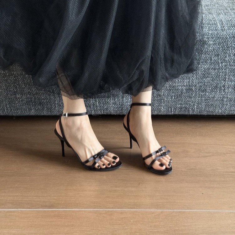 Ankle Strap Sharp Pointed Slender Heel Sandals