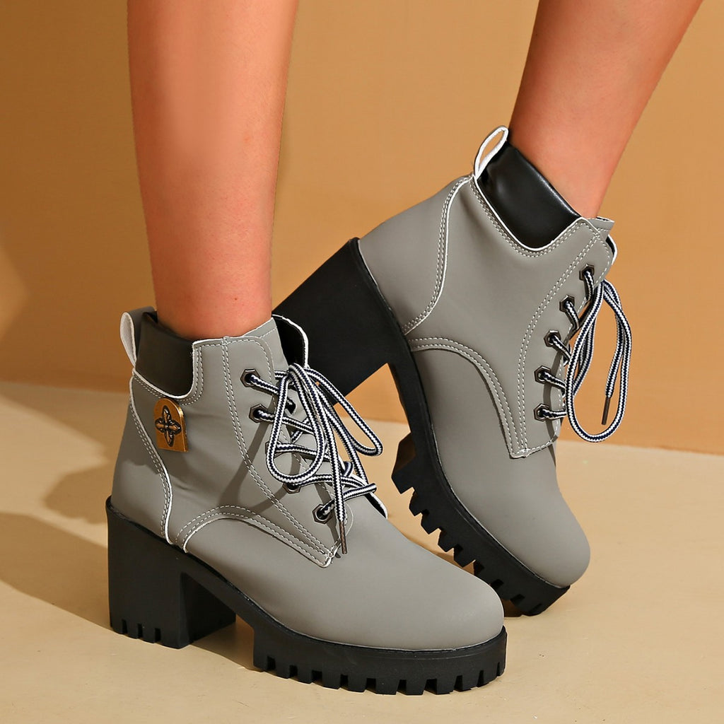 Chunky Heel Thick Bottom Boots