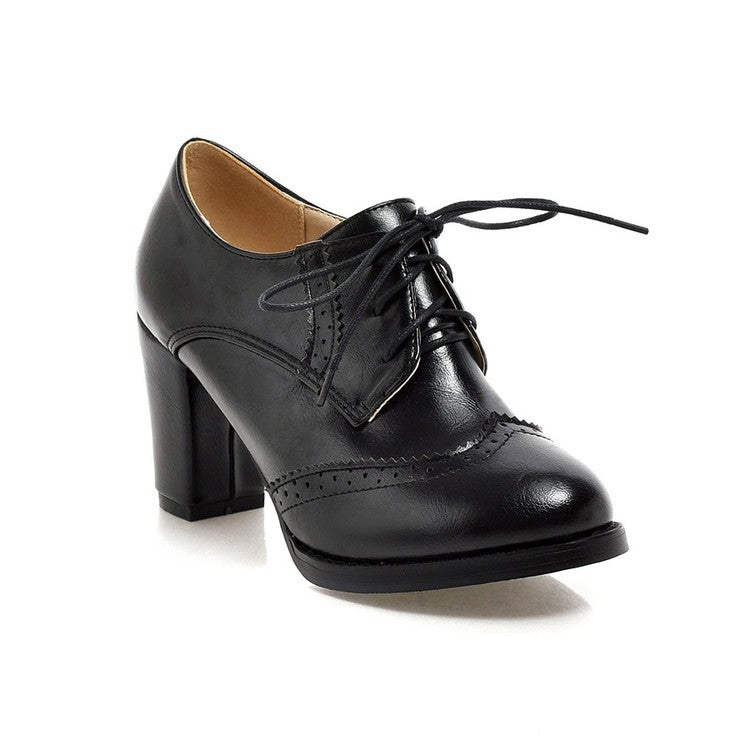 Chunky British-Style Heel Boots
