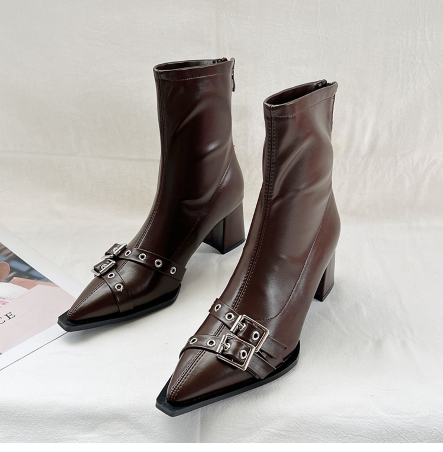 Retro Belt Buckle Stretch British Style Martin Boots